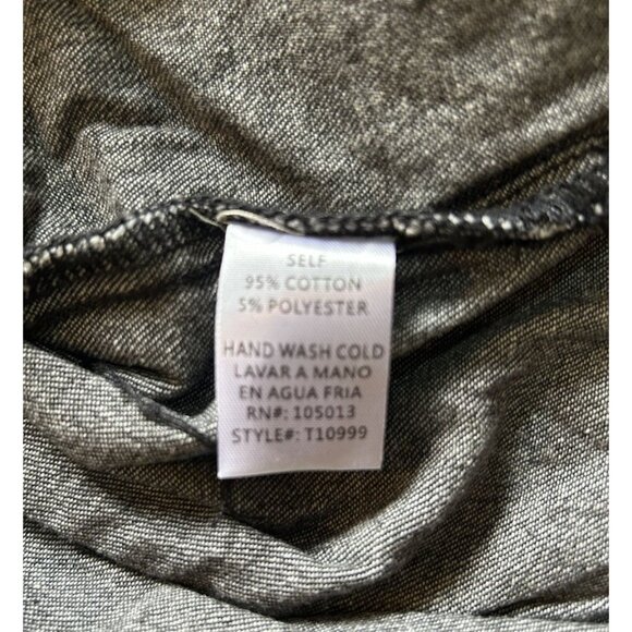 NEW Savanna Jane Western Denim V-Neck Top Women Size Med Long Sleeve Rustic Boho - Picture 10 of 10